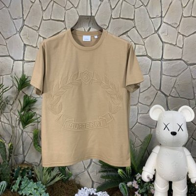 代购级 巴宝莉 Burberry博柏利 Fw纯色橡木叶字母Logo刺绣圆领宽松短袖T恤 男女款 秒杀市面上一切版本 只能说根本就不是一个级别的存在 不管是材质还