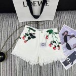 强烈推荐 25年早春夏系列 Loe*新款印花图案牛仔短裤 Sml