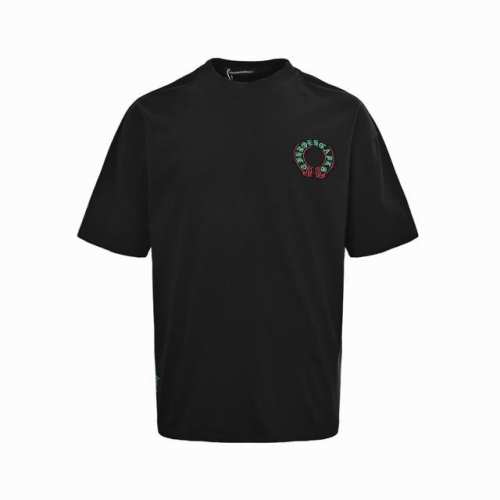 ：160 Chrome Hearts 克罗心 重工贴布马蹄十字架刺绣短袖 厚实有型，购入原版开模打造，全套定制辅料，所有细节完美还原 定织定染260G纯棉双纱紧