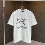 Arc* 始祖鸟* 2025春夏新款短袖T恤 重磅纯棉字母Logo大骨架绣花 颜色：黑色 白色 码数：S M L Xl Xxl