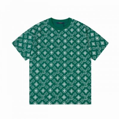 隔天到 Louis Vuitton 路易威登 老花水彩满身印花 Logo标识精致升级 原版面料 官方同款 短袖T恤 同缸染面料 手感非常舒服 春夏最新版本 颜色