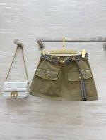 miumi2Ss工装口袋腰带半裙 高品质定制 现货首发Size S M L