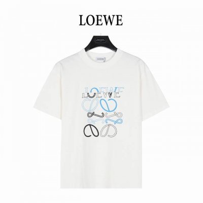 loewe 罗意威 25Ss 不规则徽标Logo撞色刺绣短袖T恤 购入原版开模打造，全套定制辅料，所有细节完美还原 简约清新风格，彰显出高品格的气质， 采用26