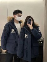 咨询图510 Mlb Ny毛领中长款大口袋工装羽绒服 男女同款 情侣款 Ins小红书超火爆款系列