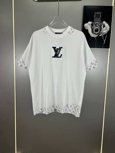 高端原版规格版本 25Ss早春新品 路易威登 Lv 贴布印花发泡Logo精致升 原版面料 官方同款 短袖T恤 定制300克同缸染面料 手感非常舒服 春夏最新砖柜
