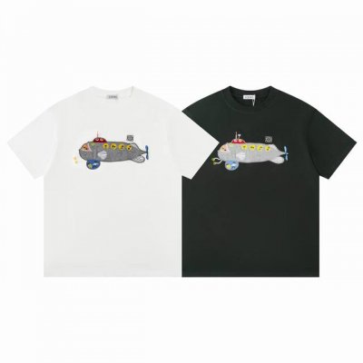 Loewe X Suna Fujita Ss25 罗意威鲸鱼潜艇短袖T恤 定染墨绿色 代购订单 同款货号一致 专柜买版开发 细节完美还原！ Loewe与艺术家S