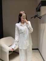 loew* 25Ss春夏新款 亚麻重工刺绣长袖衬衫+休闲裤套装丨独家高版出品！极简松弛感拉满的亚麻套装 随性治愈系套装 夏天穿很合适的套装 无麻不夏天自带呼吸感