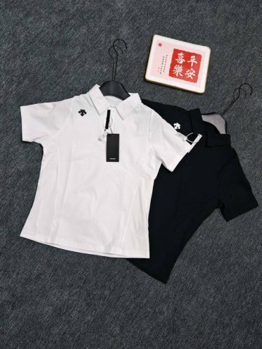 2025Descente迪桑特Women's Trsining系列女士短袖Polo衫 高标准要求出货！拿到实物一看便知！ 纯棉双珠地速干面料，具有独特的螺旋结构