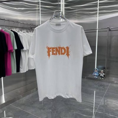 款号：G2105 Fendi 芬迪 2025夏季新款圆领短袖T恤！ - 260G双纱纯棉顶级面料 手感柔软 百分百纯棉独家出货 定染硫化黑无尘处理面料 -面料：