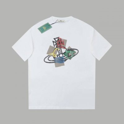 高品质25Ss西太后印花短袖！胸前品牌字母Logo大牌感十足！高端大气完美演绎，经典圆领不挑人版型上身巨显瘦 面料采用230克纯棉面料，保证舒适性同时透气冰爽的
