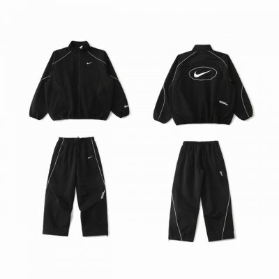 外套 ，裤子290，Supreme X Nike 联名款 Ss25 Week4 Track Jacket 袖口刺绣Logo拉链开合夹克外套 男女同款 原版1：1