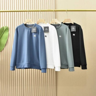 品质保证 Kolo Sport可隆小树家2025春季新款男女同款四色锦纶提花华夫格面料 加厚套头圆领卫衣！ 颜色:黑色 蓝色 木绿 白色 尺码: L Xl Xx