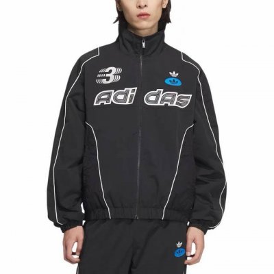 新款上新 Adidas阿迪达斯三叶草立领外套男士运动服情侣款男女同款女士外套！防风衣宽松版型夹克青年外套宽松版型学院风轻松驾驭 Adidas 阿迪达斯三叶草男士