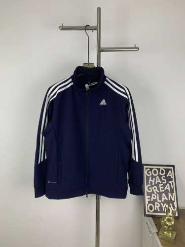 款号G732 90清完下架 有需要可以报120的 新款Adidas阿迪达斯立领三条杠牛仔夹克外套网红大爆款 男女同款 顶级版本 欢迎对比 Ins小红书超火爆款系