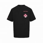 Chrome Hearts 克罗心 25Ss 紫色马蹄渐变Logo短袖 宽松版型高密度针织，面料280克双纱，1*1双纱螺纹，手感柔软舒适，不变形，Os落肩宽松