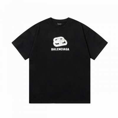 隔天到 Balenciaga 巴黎世家 互扣%精致印花 Logo标识印花 精致升级。短袖T恤 原版面料 官方同款 定制260克同缸染面料 手感非常舒服 春夏最新