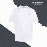 90 款号S032 Burberry巴宝莉经典盾牌小标Logo刺绣圆领短袖 刺绣全套包装 三标齐全 原版配套辅料1:1 主唛工艺 非常的高端 已经过高温预缩处理