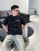 10V 24 Ss春夏新款棉质圆领短袖T恤 胸前刺绣小标识 顶级260活性炭双纱..永不变形系列面料定制 标准版型 黑 白 两色 男女同款 码数 S M L X