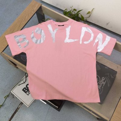 上新 款号：Ay718 高版本 2025新款Boylondon烫金烫银发老鹰反光字母Logo印花休闲情侣短袖T恤，采用280克重的纯棉双纱面料，我们只做精品面料