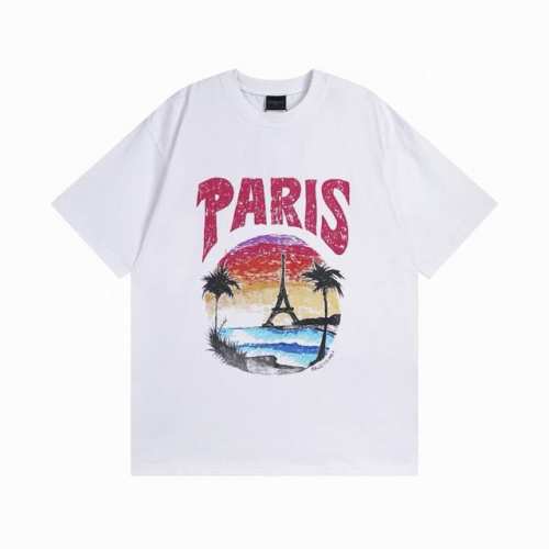 Balenciaga 巴黎世家2025Ss 夏威夷落日椰树铁塔Logo图案印花短袖T恤 本市场No.1的质量 真正天花板品质 全部原版开发注意细节图 避免被盗图