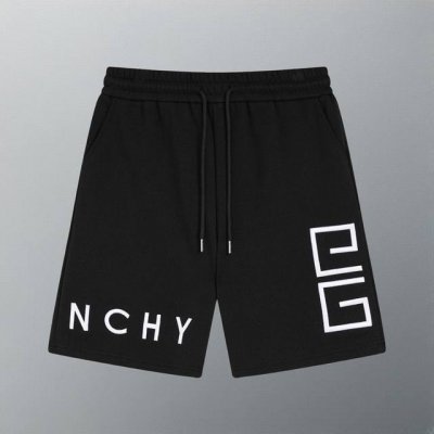 高版本 Givenchy 纪梵希 专柜同款 经典字母刺绣 五分裤 高品质牛肚面料 特别手感 超级质感 舒适柔软透气 休闲宽松版型 潮流男女同款 颜色 黑色 码数