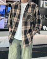 p340 loewe 复古格纹 罗意威Loewe长袖衬衫，将复古元素与现代时尚巧妙交织。丰富的格纹图案，以黑、白、红、棕等色彩交错呈现，深浅有致，似承载着岁月的
