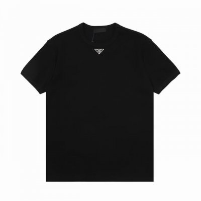 prada 普拉达 领口金属三角标镶嵌短袖T恤 size Xs-L