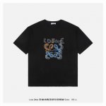 loewe 罗意威 24Ss 手绘涂鸦花标印花短袖 面料采用260克重双纱精梳棉，定制32支1*1螺纹，成衣两遍水洗处理，面料舒适亲肤无异感，定制定染面料，纺织