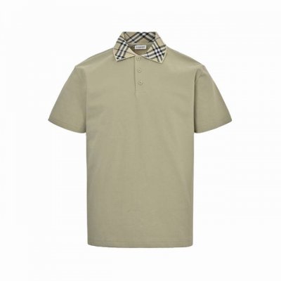 burberry 巴宝莉 25Ss 格纹领Polo短袖 原版定制270G珠地布料，以经典设计与高品质面料著称，采用意大利或葡萄牙生产的棉质珠地网眼布，部分款式含