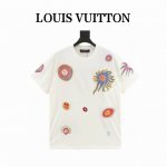 本地自取210 louis Vuitton路易威登太阳鱼刺绣情侣短袖T恤 定染浅杏色塞尔棉面料制作，绒毛细密平行整齐不易褶皱变形 手感绵软透气性好夏天穿不腻身