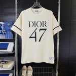 195 当天到货 现货现配 Dior 迪奥25Ss经典47号拼接字母印花圆领短袖T恤 最高版本 原版面料 高版本 高品质 独家首发高定 面料采用260克重双纱精