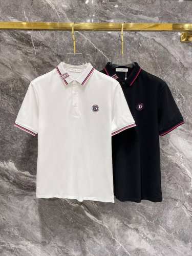 迪奥25Ss新款春夏短袖翻领T恤polo，最高版本客供定制高端朱地面料简单时尚款，拼色螺纹超级好看！胸前Dior刺绣经典Logo简单大方的款式！满满的高级感，四