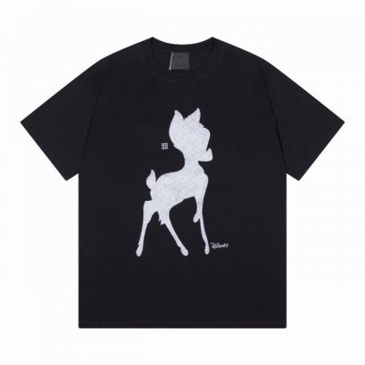 givenchy#纪梵希.经典小鹿印花T恤 面料 240克双纱高密度纯棉面料 - 工艺: 整件衣服采用精密压花工艺 - 男女同款均可驾驭 - 尺码 M L Xl