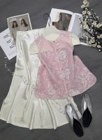 上新珠管玫瑰马甲两色，S-Xl