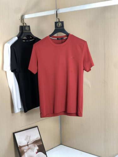 p140 Boss-25Ss新款春夏短袖T恤Polo，最高版本客供定制高端双面丝光棉面料简单时尚款，拼色螺纹超级好看！胸前蒙口刺绣经典Logo简单大方的款式！满