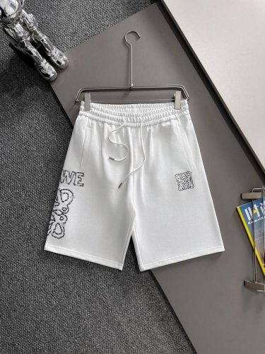 套装款！Loewe 罗意威 2025新款 轻奢主义 锁链刺绣Logo 男女日常通勤穿搭必备 休闲短裤 定制毛圈面料 进口机刺绣工艺 腰标吊牌洗水唛三标齐全 颜色