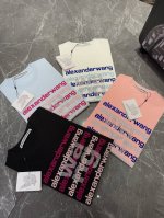 alexanderwang 大王家新款亚历山大王T恤 男女同款 不同工艺呈现不一样的视觉感受 压花绒感大Wang 搭配烫钻工艺.层层有玄机.非常帅的轮廓将纽约式