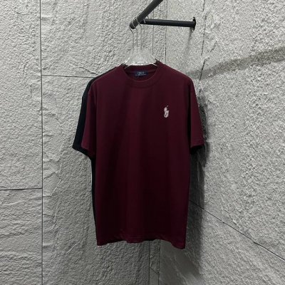 polo* 拉夫*劳伦 2025春夏新款 经典小马刺绣 定制双纱平纹纯棉面料 短袖T恤 男女同款 颜色：黑色 白色 安哥拉红色 尺码： S 90-130斤 M