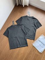 上新！P190，高版本刺绣款～克罗心Chrome Hearts 春夏新款满钻十字架工艺短袖T恤。面料 26支双纱+重工碧纹染300克。颜色：黑灰 尺码表 s：衣