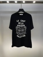 独家首发原单品质 Valentin*25 新款招财猫猫印花图案短袖T恤！宽松休闲男女同款 单穿内搭出彩时髦～Sml