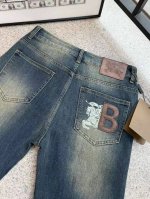 oc-479 Bbr巴宝莉印花字母牛仔裤 復古风格 年代与时尚的结合，引领潮流No.1 1856限定版 复古风来袭 外贸渠道货 定制面料 客供五金Yb开模定做，