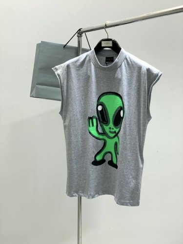 Balenciaga 巴黎世家 2025夏季最新款 专柜同步有售 原单狠货 爆款时尚休闲背心 进口原版面料 独特设计 顶级印花工艺字母图案装饰Logo 简约时尚