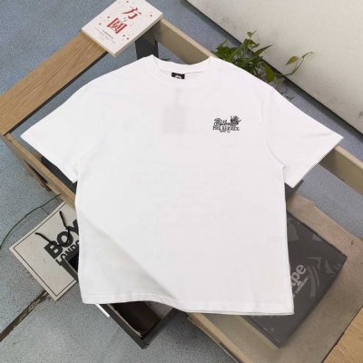 高版本 2025新款Stussy斯图西泳池棕榈树图案Logo字母印花休闲情侣宽松短袖T恤，经典永远不会过时、人手必备款，260G纯棉精梳棉不起球不起毛，上手质感