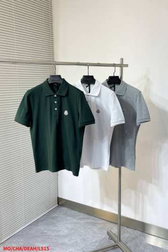 L515 Mo蒙口 25早春夏新款Olo短袖，这款Olo衫采用高端棉质珠地面料制成，胸前饰有蒙家标识贴片，贝壳纽扣刻有蒙家英文字母，原版开发，三标齐全，商务休闲