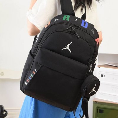 air Jordan乔丹飞人 男女同款高中大学生书包时尚潮流运动休闲旅行背包电脑包大容量双肩包 尺寸:45×30×17
