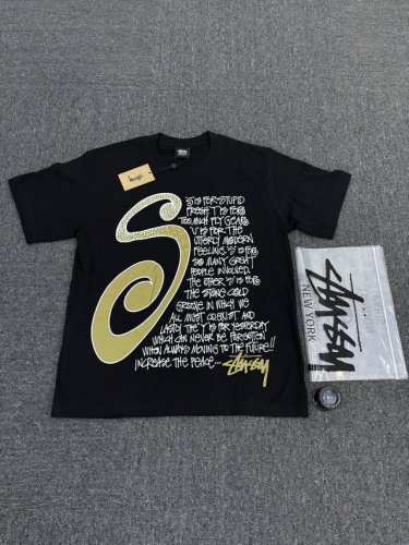 斯图西大S短袖 丝网印 圆筒布230克 款号 Xm012 尺码 S-Xl 颜色 黑色 白色 礼盒一套5 正品开版