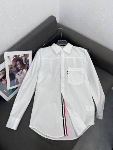 Thombrowne 新款Tb学院风门津织带白衬衫休闲百搭衬衣 一色三码Sml 面料:棉