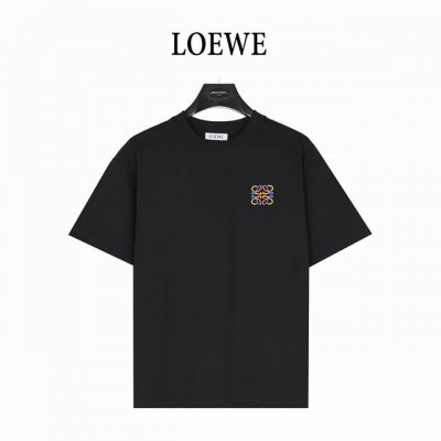 Loewe 罗意威 25Ss 胸口彩色徽标刺绣Logo短袖T恤 购入原版开模打造，全套定制辅料，所有细节完美还原 定织定染260G纯棉双纱紧密棉面料，洗水后达2