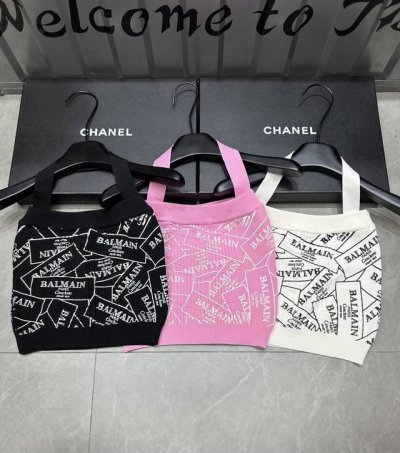 新品上线 款号: 1# #巴家方块字母挂脖抹胸