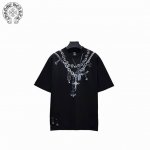 chrome Hearts 克罗心 25Ss 锁链十字架短袖T恤 面料采用进口机器织造而成，布面纹路的独特性创造出完美的成衣效果 面料采用净布260克重 搭配3
